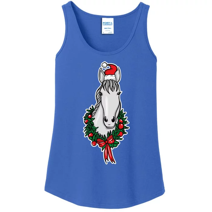 Funny Christmas Horse Lover Funny Gift Horse Rider Love Gift Ladies Essential Tank