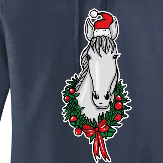 Funny Christmas Horse Lover Funny Gift Horse Rider Love Gift Women's Pullover Hoodie