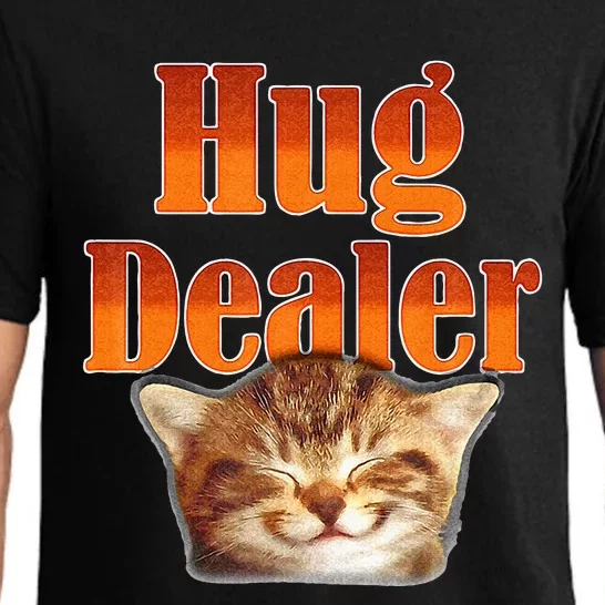 Funny Cat Hug Dealer Cute Kitty For Feline Fans Pajama Set