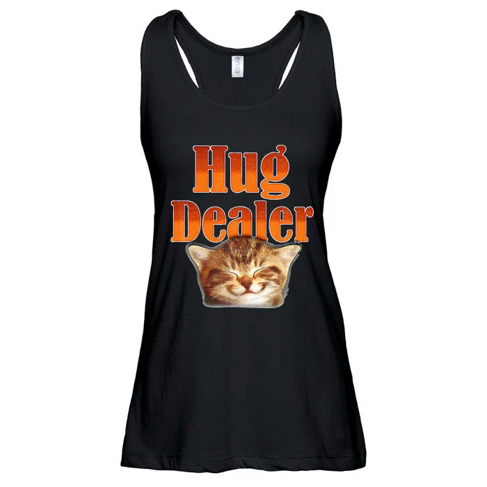 Funny Cat Hug Dealer Cute Kitty For Feline Fans Ladies Essential Flowy Tank