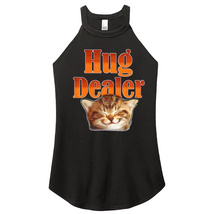 Funny Cat Hug Dealer Cute Kitty For Feline Fans Women’s Perfect Tri Rocker Tank