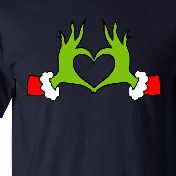 Funny Christmas Hands Making Heart Love Christmas Tall T-Shirt