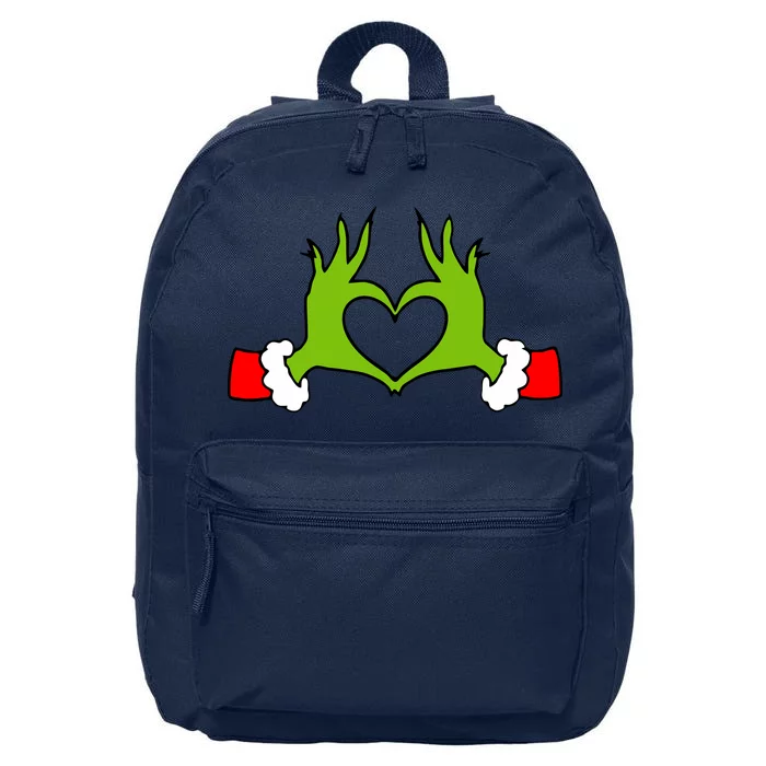 Funny Christmas Hands Making Heart Love Christmas 16 in Basic Backpack