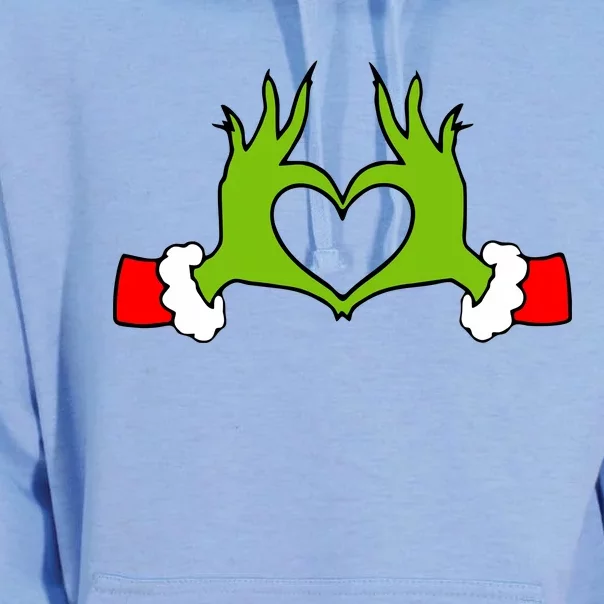 Funny Christmas Hands Making Heart Love Christmas Unisex Surf Hoodie