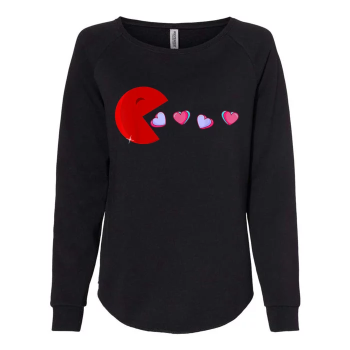 Funny Cute Hearts Valentine's Day Womens California Wash Sweatshirt