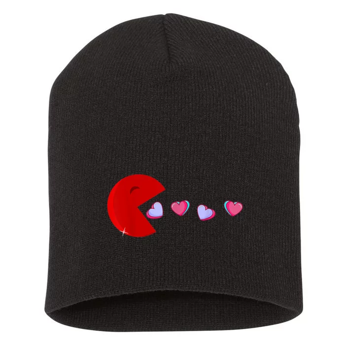 Funny Cute Hearts Valentine's Day Short Acrylic Beanie