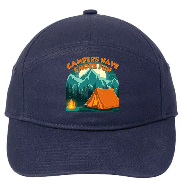 Funny Campers Have S'More Fun 7-Panel Snapback Hat