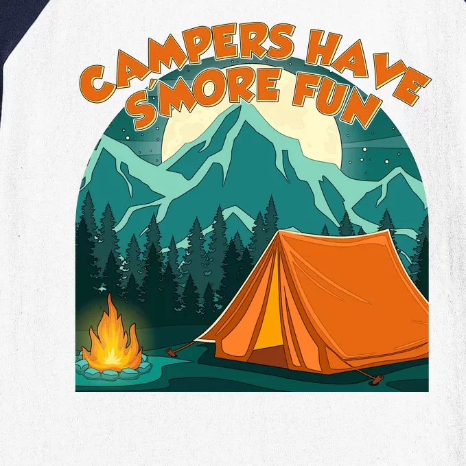 Funny Campers Have S'More Fun Baseball Sleeve Shirt