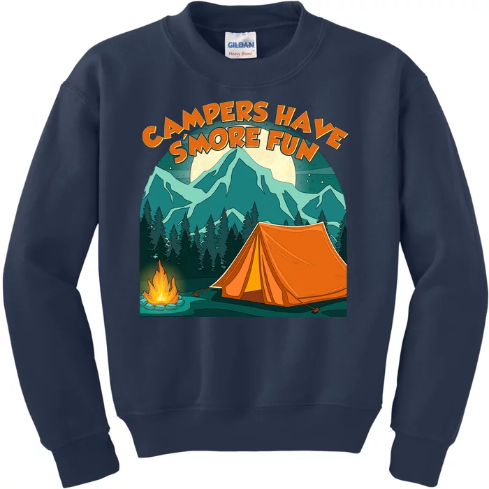 Funny Campers Have S'More Fun Kids Sweatshirt