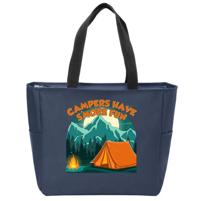 Funny Campers Have S'More Fun Zip Tote Bag