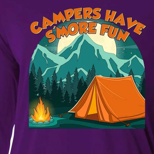 Funny Campers Have S'More Fun Cooling Performance Long Sleeve Crew