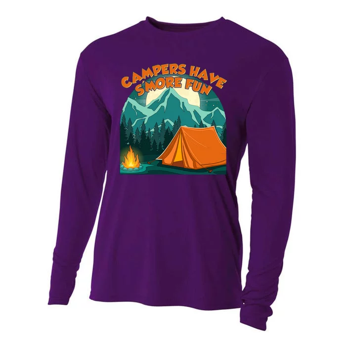 Funny Campers Have S'More Fun Cooling Performance Long Sleeve Crew