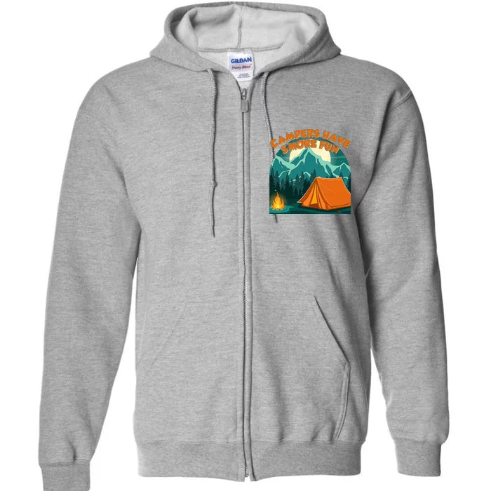 Funny Campers Have S'More Fun Full Zip Hoodie