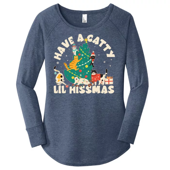 Funny Christmas Have A Catty Lil Hissmas Cat Lover Women's Perfect Tri Tunic Long Sleeve Shirt