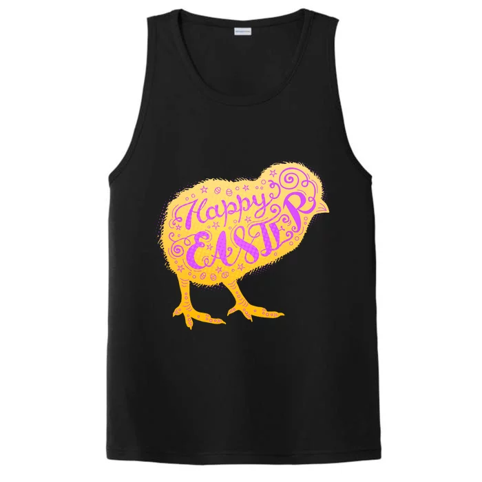 Funny Cute Happy Easter Chick Performance Tank