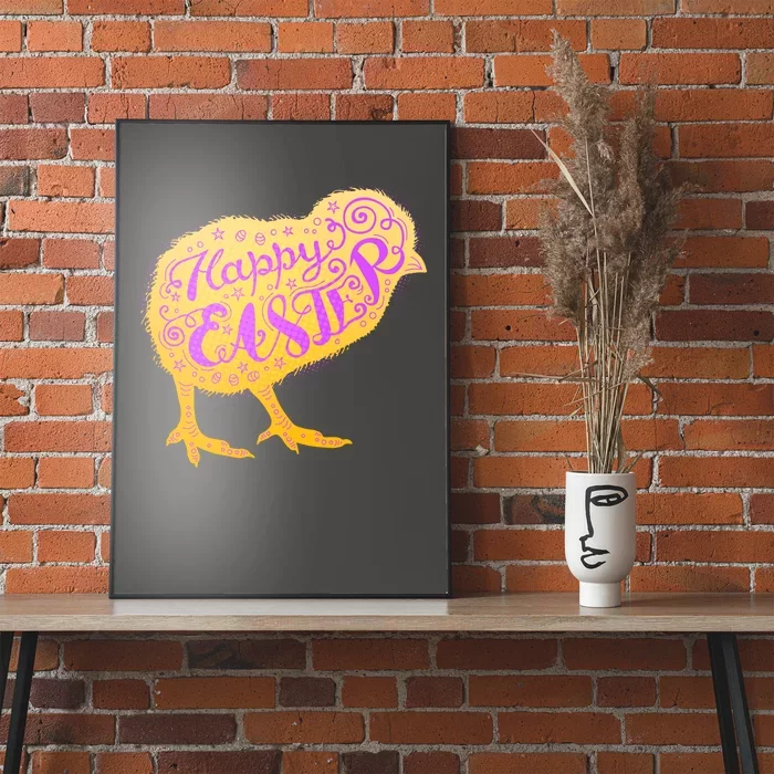 Funny Cute Happy Easter Chick Poster