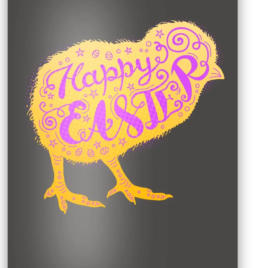 Funny Cute Happy Easter Chick Poster