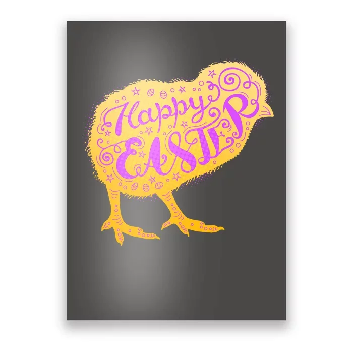 Funny Cute Happy Easter Chick Poster