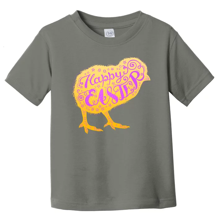 Funny Cute Happy Easter Chick Toddler T-Shirt