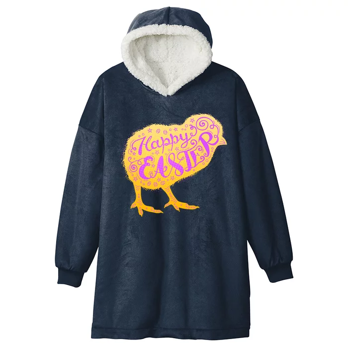 Funny Cute Happy Easter Chick Hooded Wearable Blanket