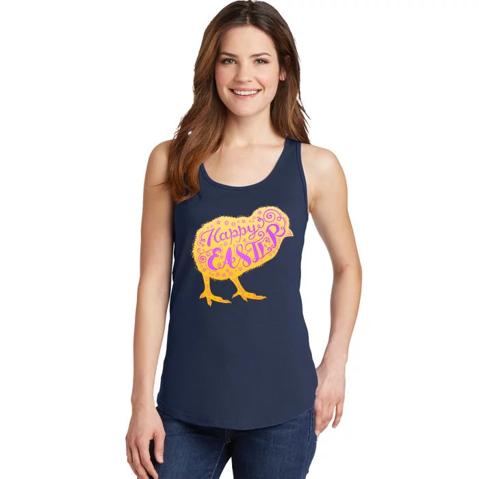 Funny Cute Happy Easter Chick Ladies Essential Tank