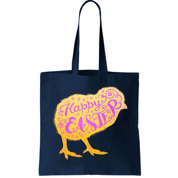 Funny Cute Happy Easter Chick Tote Bag