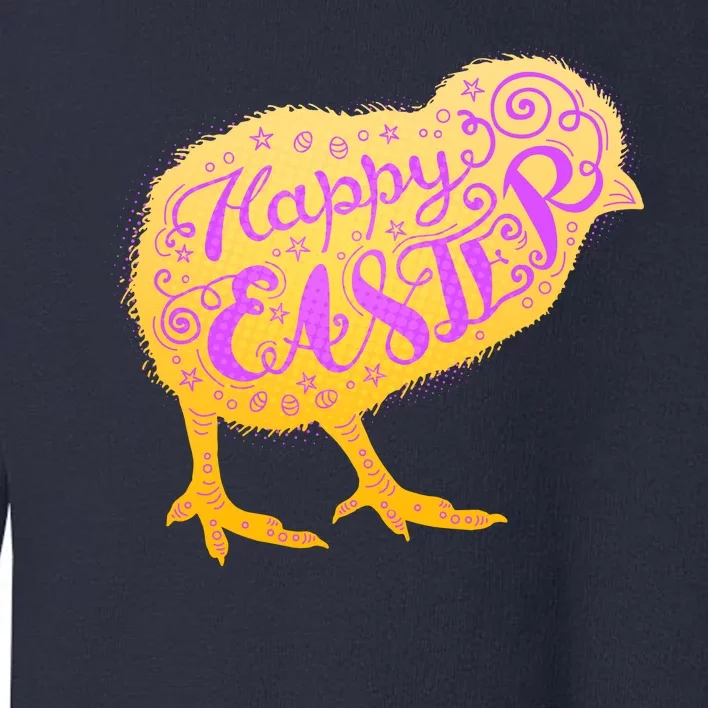 Funny Cute Happy Easter Chick Toddler Sweatshirt