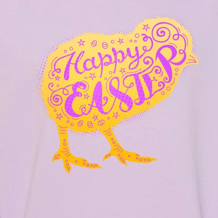 Funny Cute Happy Easter Chick Garment-Dyed Sweatshirt