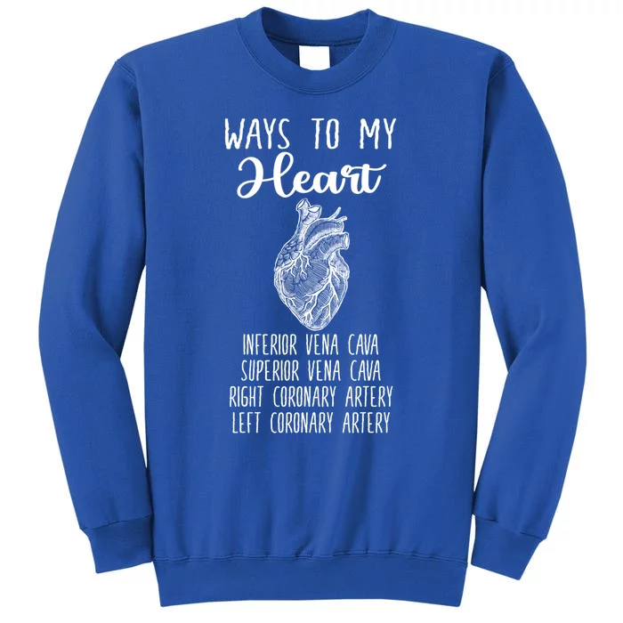 Funny Cardiology Heart Cardiologist Gift Medical Student Funny Gift Tall Sweatshirt