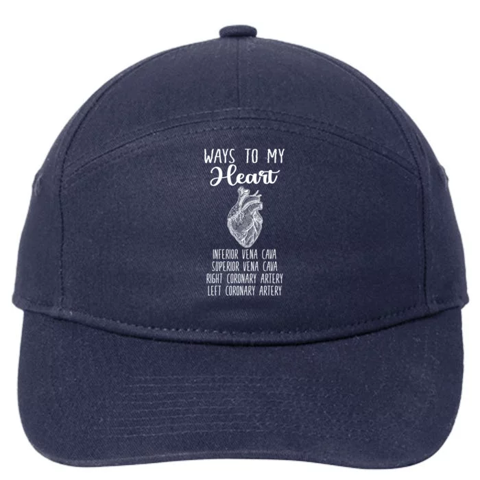 Funny Cardiology Heart Cardiologist Gift Medical Student Funny Gift 7-Panel Snapback Hat