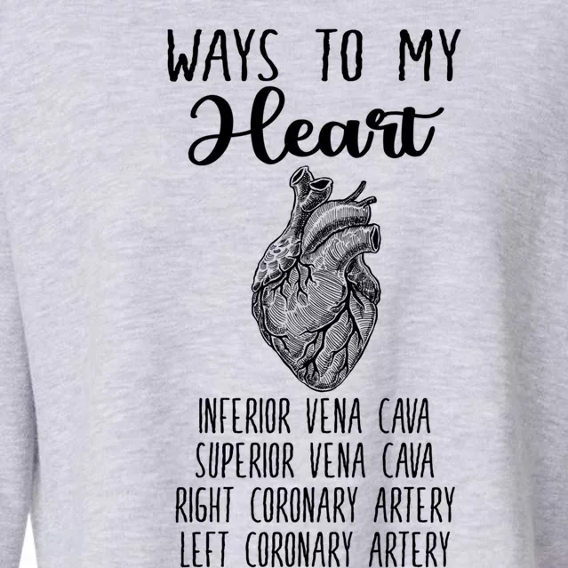 Funny Cardiology Heart Cardiologist Gift Medical Student Funny Gift Cropped Pullover Crew