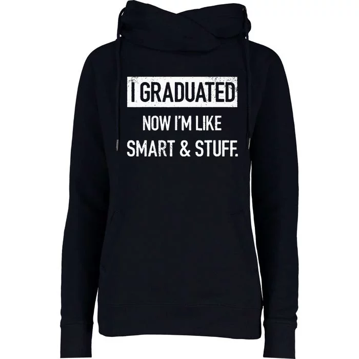 Funny College High School Graduation Senior Womens Funnel Neck Pullover Hood