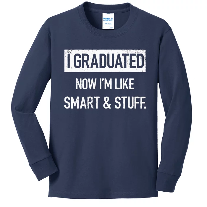 Funny College High School Graduation Senior Kids Long Sleeve Shirt