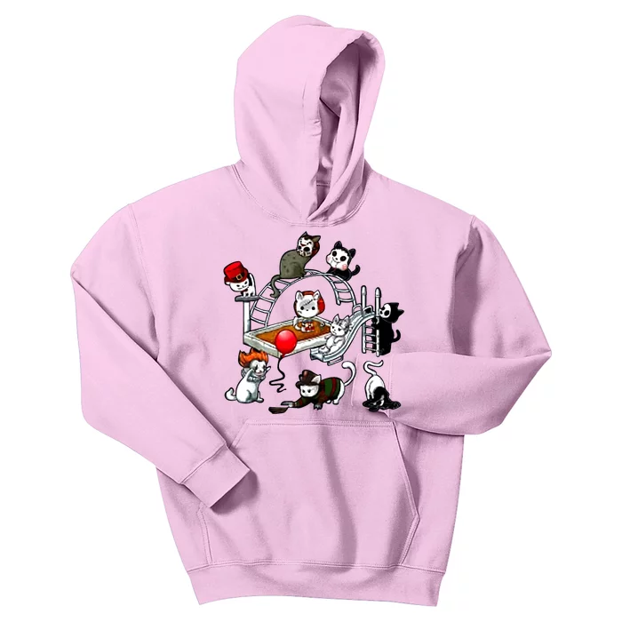 Funny Cat Horror Cute For Cat Kitty Lovers Happy Halloween Kids Hoodie