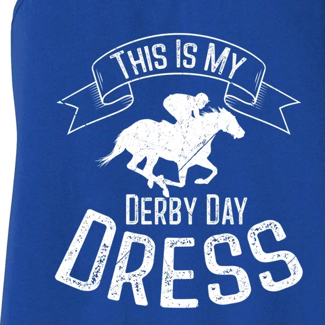 Funny Classic Horse Kentucky This Is My Derby Day Dress Meaningful Gift Women's Racerback Tank