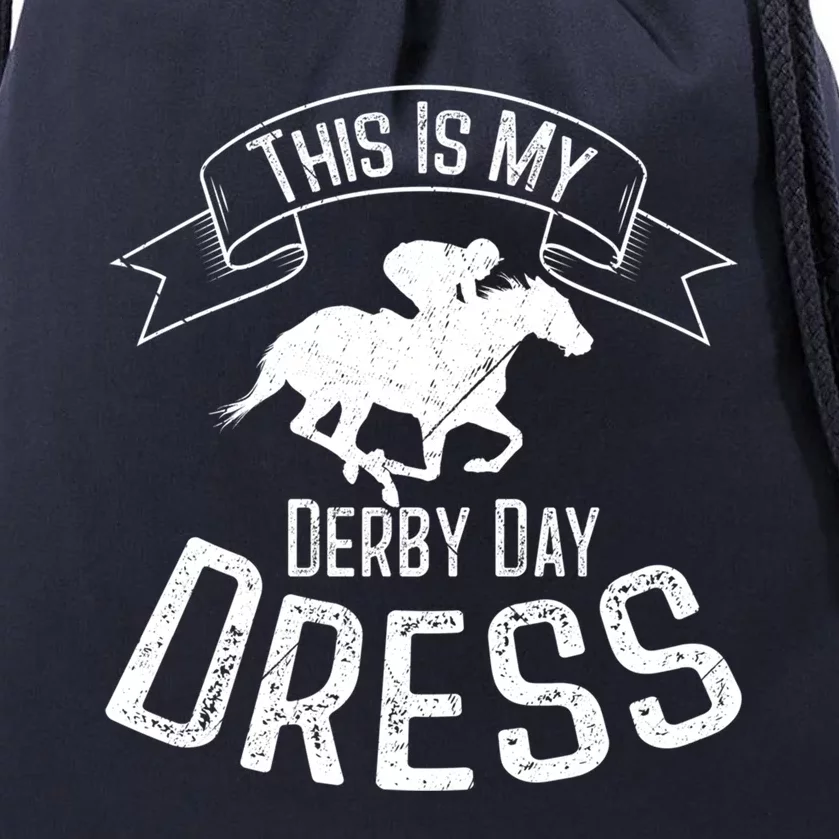 Funny Classic Horse Kentucky This Is My Derby Day Dress Meaningful Gift Drawstring Bag