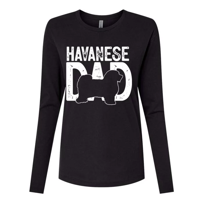 Funny Cute Havanese Dog Dad Puppy Lover Father Cool Gift Womens Cotton Relaxed Long Sleeve T-Shirt