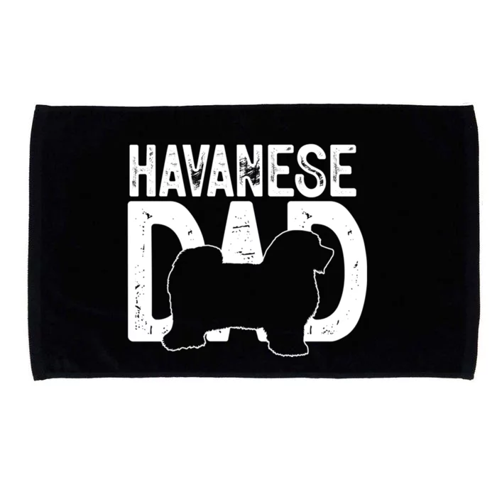 Funny Cute Havanese Dog Dad Puppy Lover Father Cool Gift Microfiber Hand Towel