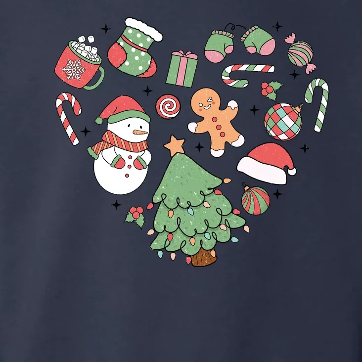 Festive Christmas Heart Holiday Toddler Hoodie