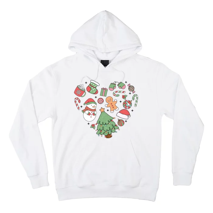 Festive Christmas Heart Holiday Hoodie