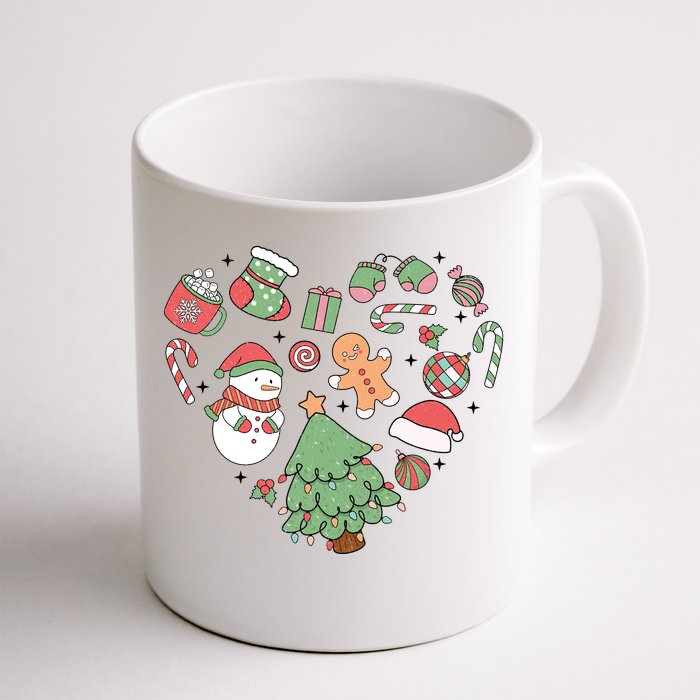 Festive Christmas Heart Holiday Coffee Mug