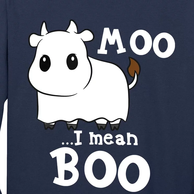 Funny Cow Halloween Costume Cows Boo Tall Long Sleeve T-Shirt