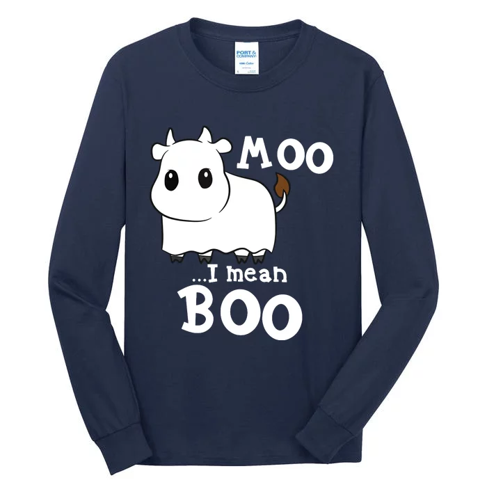 Funny Cow Halloween Costume Cows Boo Tall Long Sleeve T-Shirt