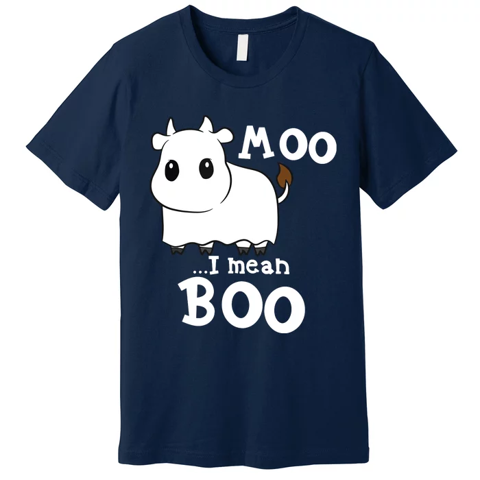 Funny Cow Halloween Costume Cows Boo Premium T-Shirt