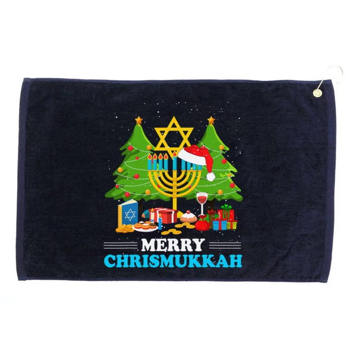 Funny Chrismukkah Happy Christmas Hanukkah Grommeted Golf Towel