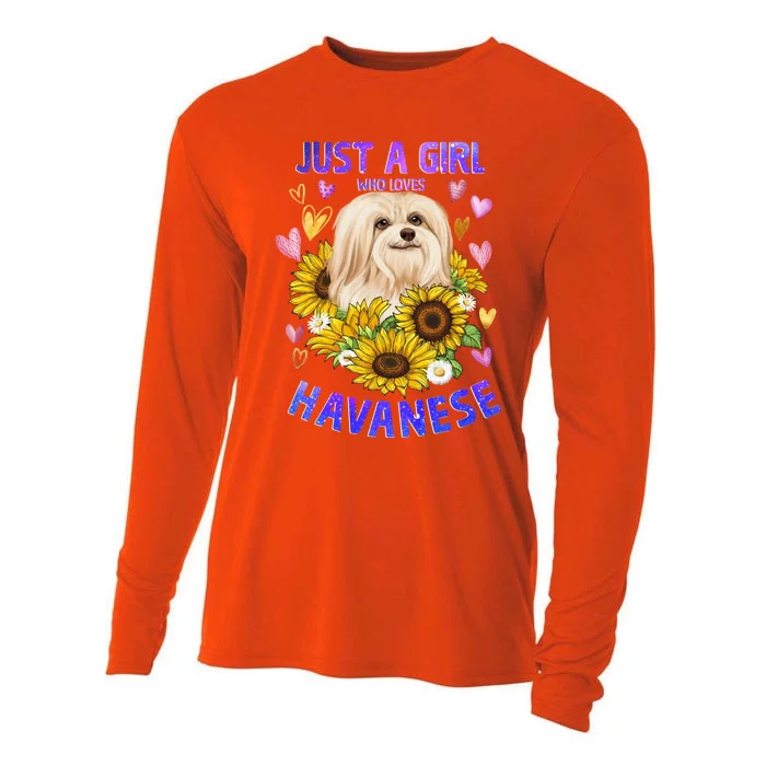 Funny Cute Havanese Dog Loving Puppy Lover Gift Cooling Performance Long Sleeve Crew