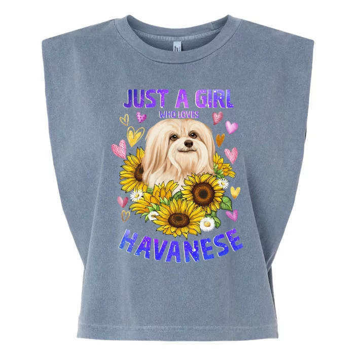 Funny Cute Havanese Dog Loving Puppy Lover Gift Garment-Dyed Women's Muscle Tee