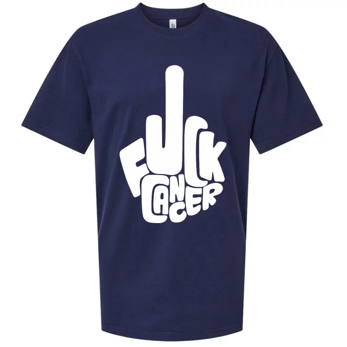 Fuck Cancer Handsign Sueded Cloud Jersey T-Shirt