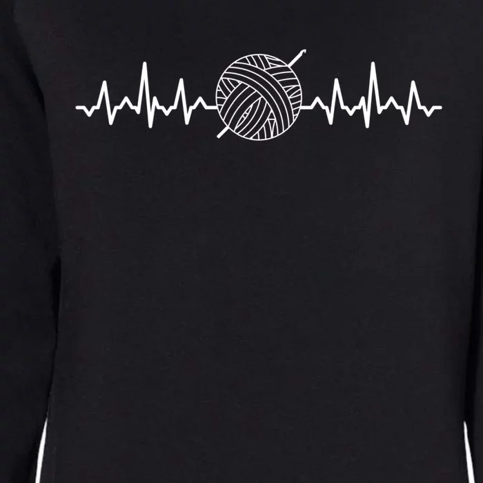 Funny Crochet Heartbeat Cool Design Crocheting Lovers Gift Womens California Wash Sweatshirt