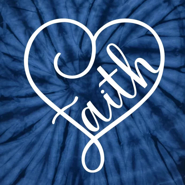 Faith Cursive Heart Christians Jesus Loves Tie-Dye T-Shirt